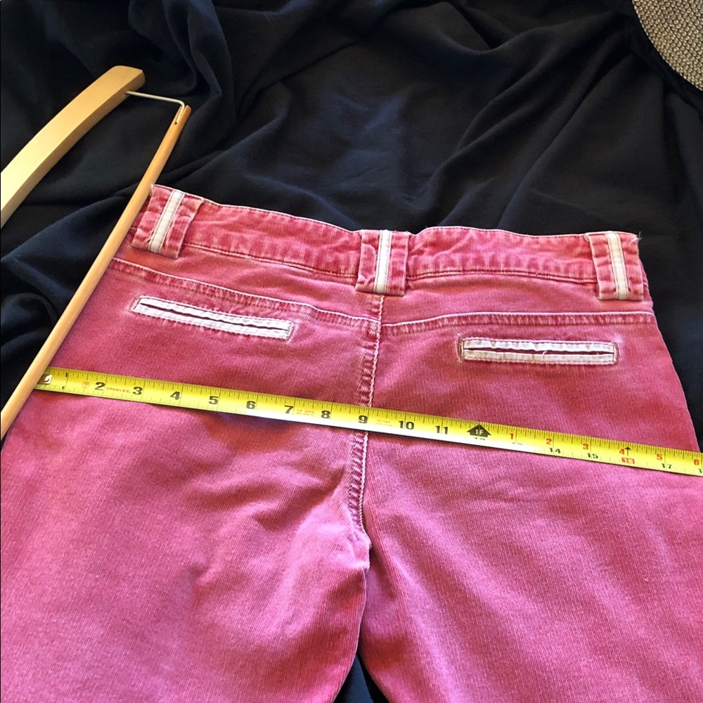 Vibrant pink Flare velvet Jeans for Women - Picture 11 of 12